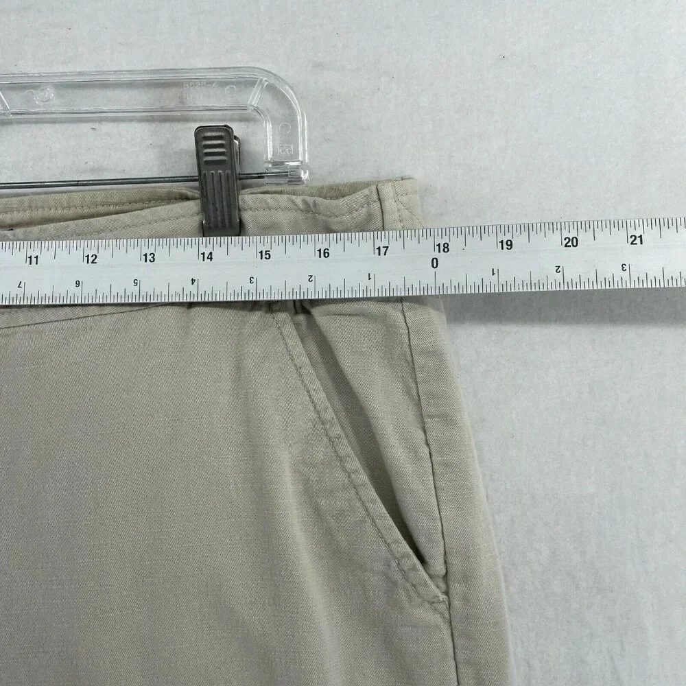 Calvin Klein Jeans Women's Sz 14 Beige Straight Ankle High-Rise Stretch Pockets - Picture 3 of 12